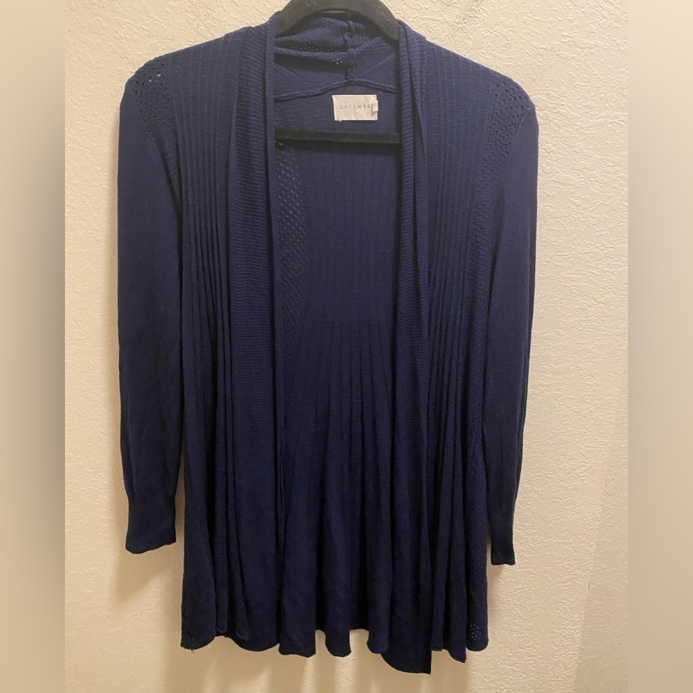 Dreamers Navy Blue Open Front Cardigan Size Small